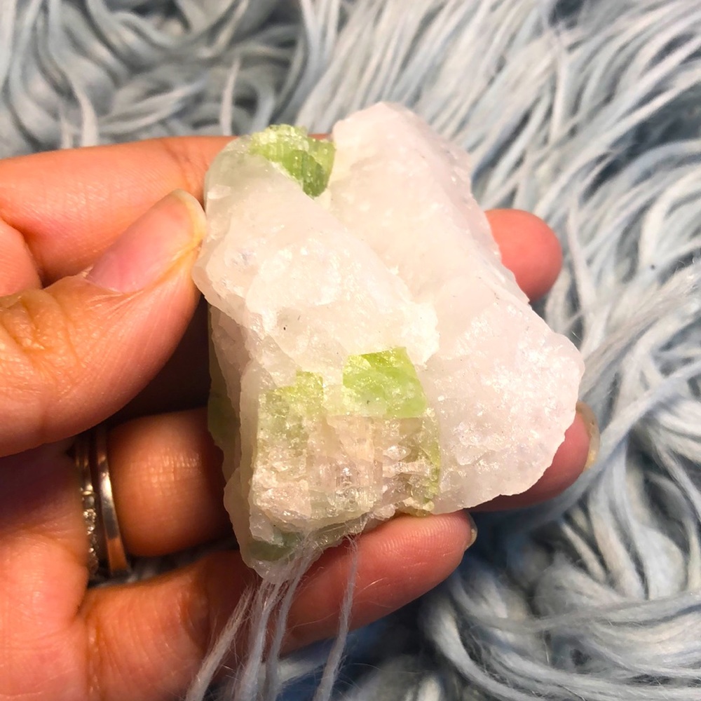 Pink Tourlamine and Green Watermelon Tourmaline Crystal Raw